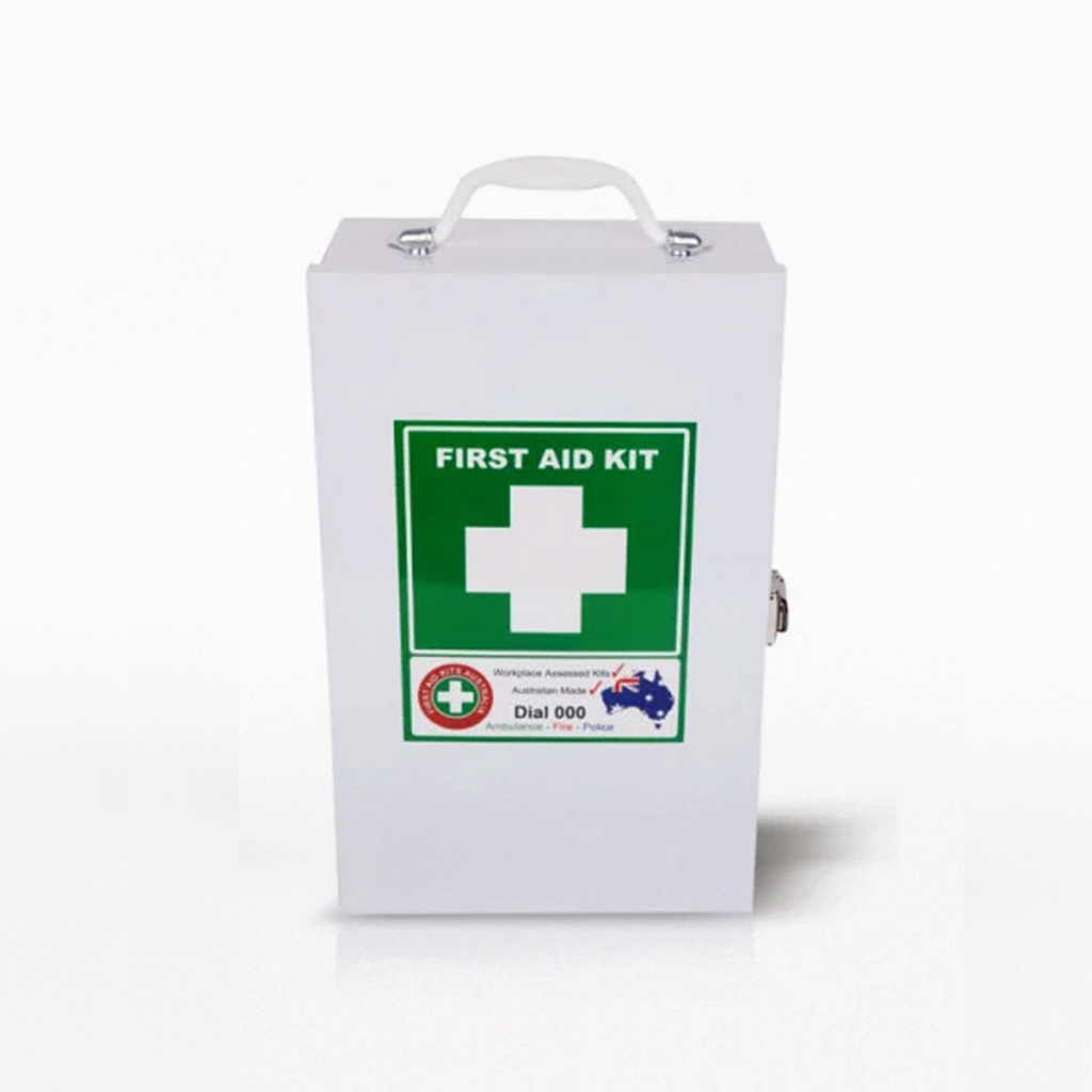 Wall-mounted first aid kit