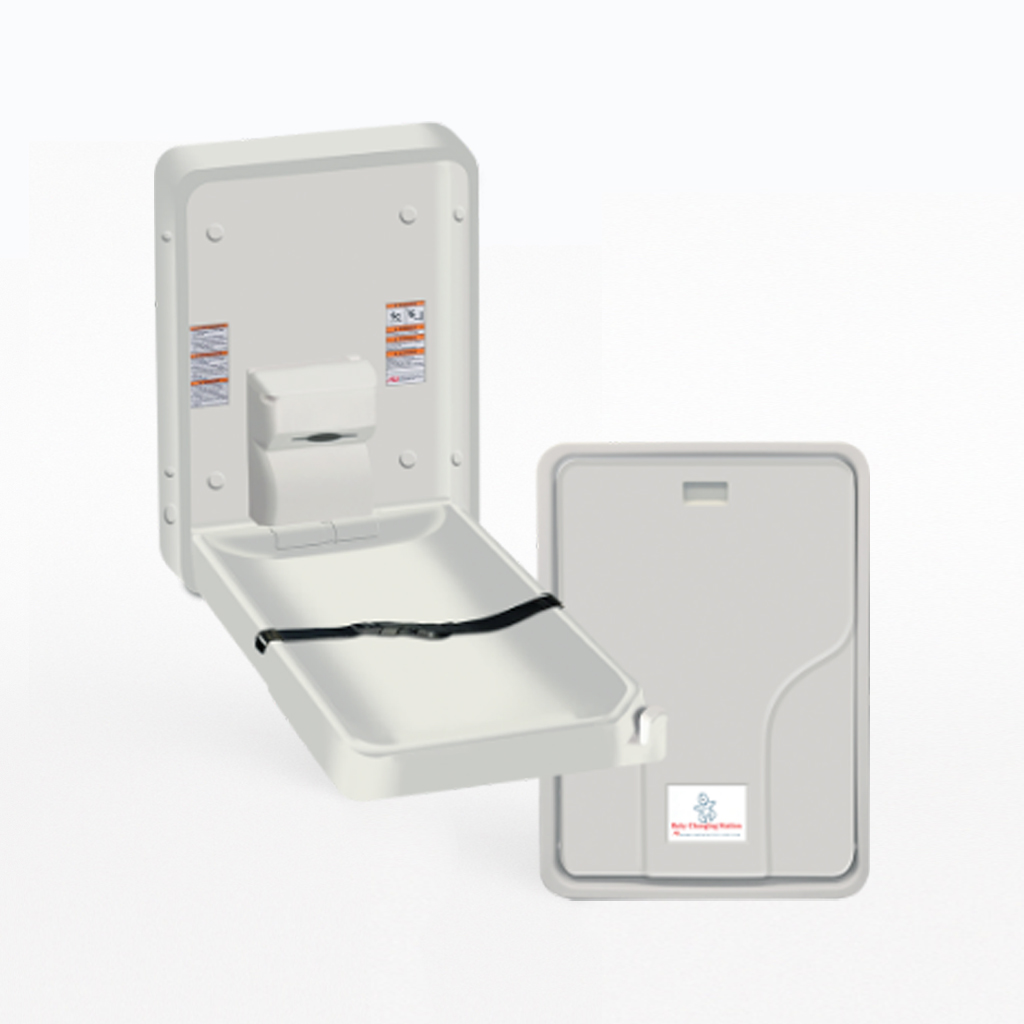 Wall-mounted baby change table